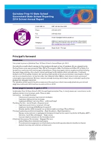 Quinalow Prep-10 State School Annual Report 2014