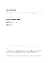 Design, Words and History