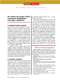 Do Routine Eye Exams Reduce Occurrence of Blindness from Type 2