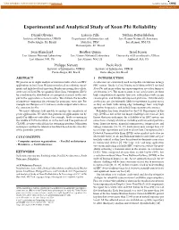 Experimental and Analytical Study of Xeon Phi Reliability