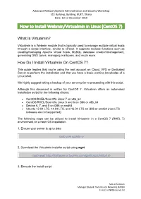 How to Install Webmin/Virtualmin in Linux (Centos 7)