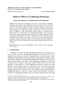 Indirect Effects of Lightning Discharges