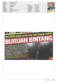 Аlhdn Jejak Artis Top Tak Bayar Cukai