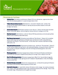 Perennials for Fall Color