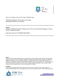 The Unity of Rawls's Work