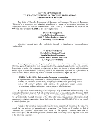 1 Notice of Workshop to Solicit