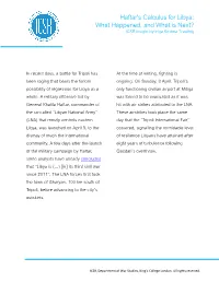 Haftar's Calculus for Libya: What Happened, and What Is Next? ICSR Insight by Inga Kristina Trauthig