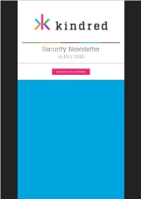 Kindred Security Newsletter