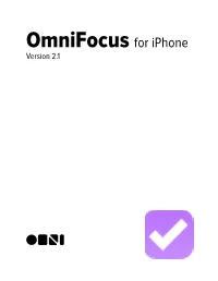 Omnifocus 2 for Iphone Manual