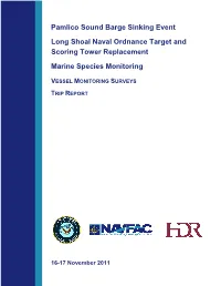 Pamlico Sound Barge Sinking Event Monitoring