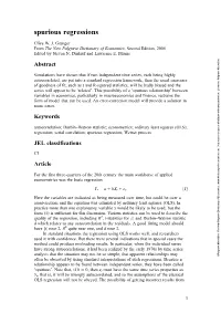 Spurious Regressions