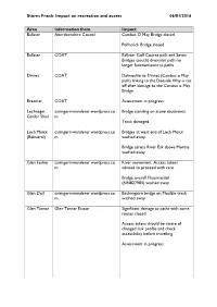 Storm Frank: Impact on Recreation and Access 06/01/2016 Area