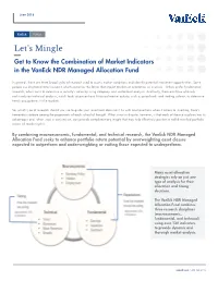 Vaneck NDR Managed Allocation Fund Let's Mingle
