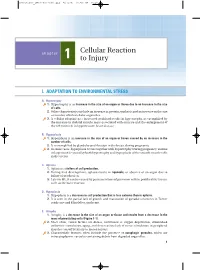 Chapter 1 Cellular Reaction to Injury 3