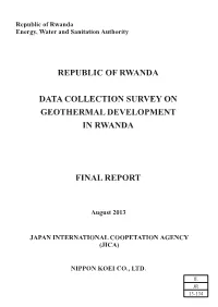 Republic of Rwanda Data Collection Survey on Geothermal Development