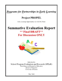 Summative Evaluation Report