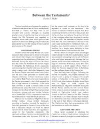 Between the Testaments1 Charles F