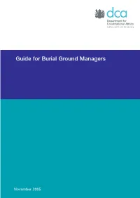 Guide for Burial Ground Managers