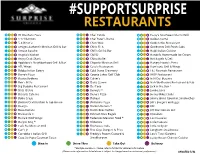 Regularly Updated Restaurant List
