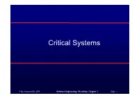 Critical Systems