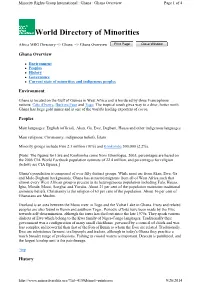 Ghana Overview Page 1 of 4