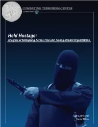Held Hostage: Analyses of Kidnapping Across Time and Among Jihadist Organizations
