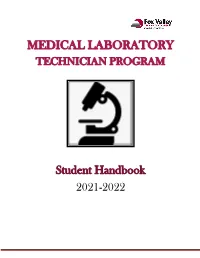Medical Laboratory Technician Student Handbook