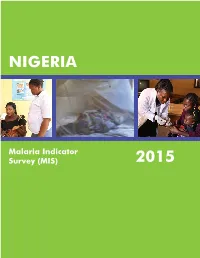 Nigeria Malaria Indicator Survey (MIS) 2015 [MIS20]