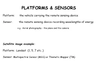 Platforms & Sensors