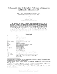 Turboelectric Aircraft Drive Key Performance Parameters and Functional Requirements