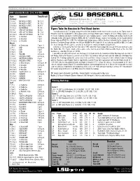 LSU Vs. Houston Game Notes 2.25.05.Qxd