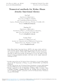 Numerical Methods for Kohn–Sham Density Functional Theory