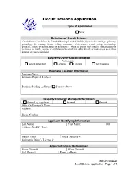 Occult Science Application