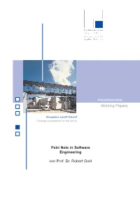 Petri Nets in Software Engineering Von Prof. Dr. Robert Gold