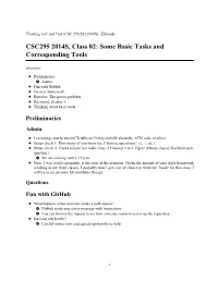 Some Basic Tasks and Corresponding Tools †Eboards, CSC 295
