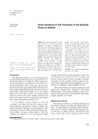 Some Variations in the Formation of the Brachial Plexus in Infants*