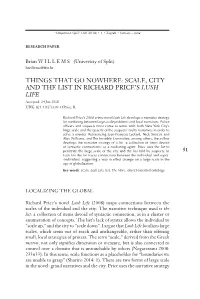 THINGS THAT GO NOWHERE: SCALE, CITY and the LIST in RICHARD PRICE’S LUSH LIFE Accepted: 24 Jan 2018 UDK: 821.111(73).09-31Price, R