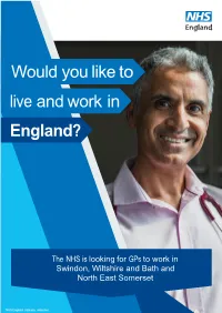 Would You Like to Live and Work in England?