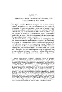 Competing Views of Original Sin and Associated Arguments and Meanings