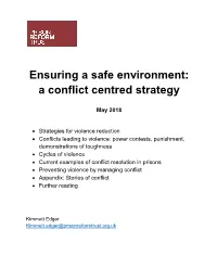 Ensuring a Safe Environment: a Conflict Centred Strategy