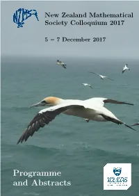Programme and Abstracts Table of Contents