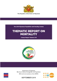 THEMATIC REPORT on MORTALITY Census Report Volume 4-B