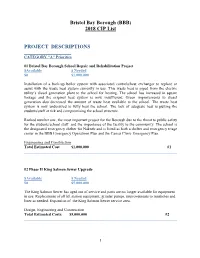 Bristol Bay Borough (BBB) 2018 CIP List PROJECT DESCRIPTIONS