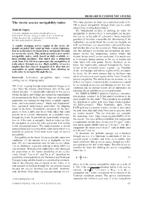 The Arctic Sea-Ice Navigability Index