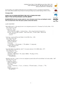 1 3 October 2008 SELECT LIST of WORKS