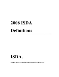 2006 Isda Definitions