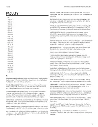Faculty San Francisco State University Bulletin 2020-2021