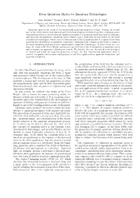 From Quantum Optics to Quantum Technologies