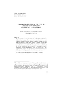 Grammaticalization of the Verb to Acquire Into Modality