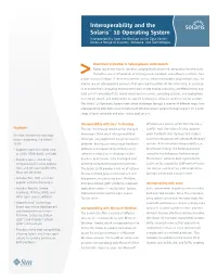 Interoperability and the Solaris™ 10 Operating System